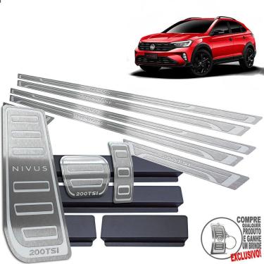 Imagem de Pedaleira Soleira Descanso Prata Volkswagen Nivus Trendline