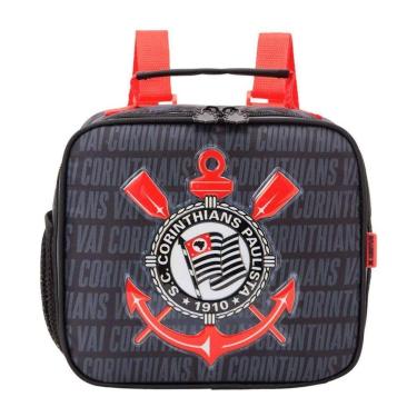Imagem de Lancheira Escolar Corinthians Preta Infantil Xeryus