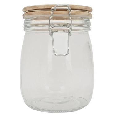 Imagem de Pote Hermetico de Vidro Mimo Style com Tampa de Madeira 750 ml