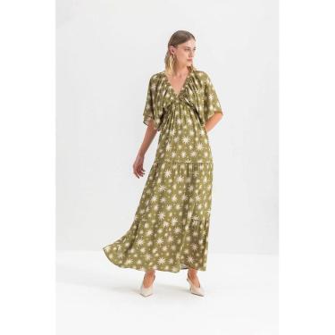 Imagem de Vestido Feminino Em Viscose Essendi  Verde Médio