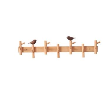 Imagem de hezhuhe2258 Cabideiro montado na parede, entrada da sala de estar, hall de entrada, pendurar bolsa, porta-chaves, suporte de parede para casaco (grande)