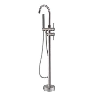 Imagem de Torneira para banheira Artiqua Freestanding com chuveiro portátil, Brushed Nickel
