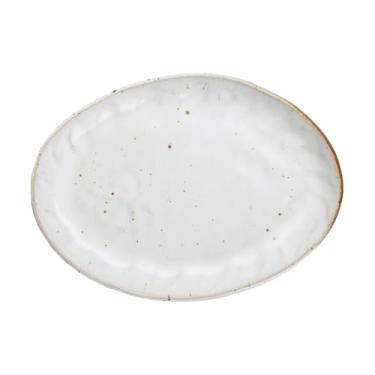 Imagem de URGDWEKJY Pratos de jantar prato plano de grés prato raso prato de bife de restaurante prato de jantar redondo prato grande de cor clara prato prato doméstico bandeja de jantar (F)