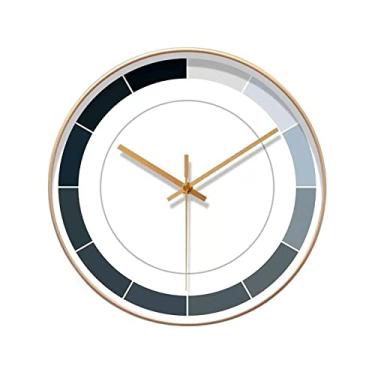 Imagem de WYUYIWH Relógio de parede moderno minimalista e luxuoso relógios moda arte silenciosa relógio de parede decoração decoração relógio (cor: 2, tamanho: 1)