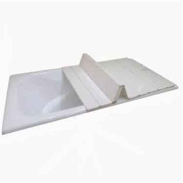 Imagem de Bandeja De Cobertura De Banheira à Prova D'água De Pvc Dobrável De 35 Polegadas Se Encaixa Na Maioria Das Banheiras De Armazenamento Para Livros De Vidro De Vinho Tablets, One Color, 110 * 60 * 0.7cm
