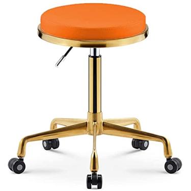 Imagem de WYUYIWH Banqueta de rodinhas com rodas com rodas para salão de beleza, hidráulica, para laboratório, guitarra, laboratório, bancada de trabalho, cadeira giratória ajustável médica