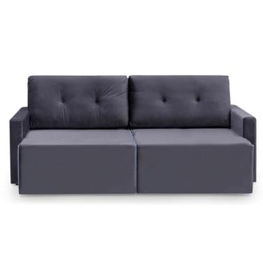 Imagem de Sofá Retrátil 3 Lugares Herval Mali Cinza, 220 cm