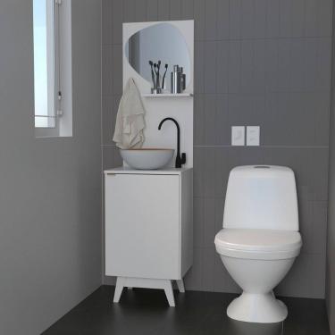 Imagem de Gabinete para Banheiro com Espelho 1 Porta BN3684 Tecno mobili