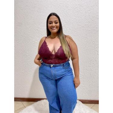 Imagem de Cropped de Renda Plus Size - VM Store, Rubro, 48/50
