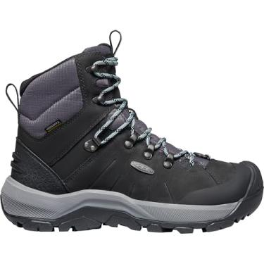 Imagem de KEEN Botas de neve femininas Revel 4 altura média com isolamento polar à prova d'água, Preto/cinza, 36