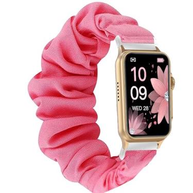Imagem de Compatível com pulseiras FITVII Fitness Tracker, 18 mm, 20 mm, 22 mm de tecido elástico elástico feminino lindas pulseiras de substituição compatíveis com Fitbit Nexa, HM57, HM78, HM68, HM21, H56, H86