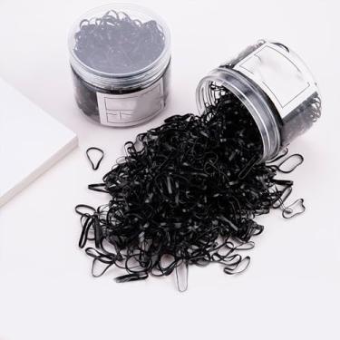 Imagem de Bandanas elásticas coloridas, 500 mini grampos de cabelo, faixas de cabelo grossas e macias