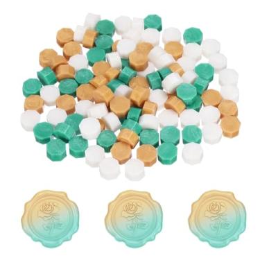 Imagem de PATIKIL Contas de lacre de cera, kit de 4 peças de contas hexagonais para carimbo de selo de cera para convite de casamento envelope de carta de artesanato faça você mesmo cartão embrulho de presente