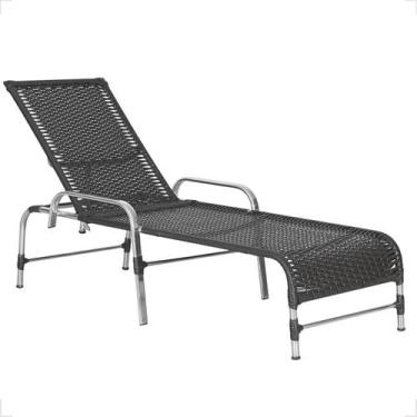 Imagem de Espreguiçadeira Catar em Alumínio Para Piscina Jardim Trama - Trama Or