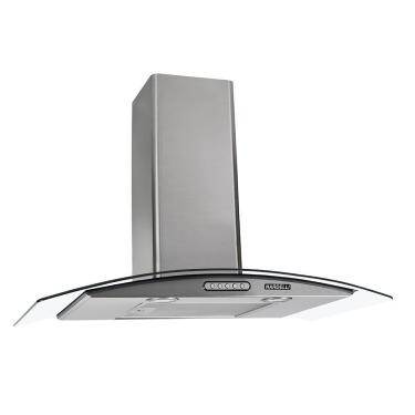 Imagem de Coifa de Parede Nardelli Vidro Curvo Duto Slim 75cm Inox com Led Touch 3 Velocidades Inox 220V