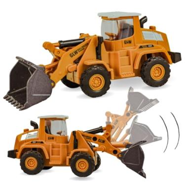 Imagem de Miniatura Trator Brinquedo Carrinho Coleção Pá De Metal