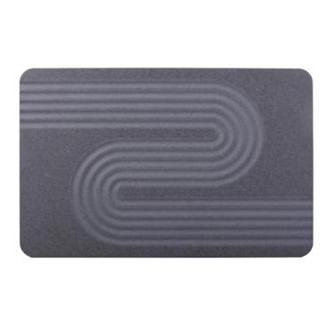 Imagem de Farest Tapete de banho de pedra, tapete de chuveiro de terra de diatomáceas, tapete de banheiro de pedra de secagem rápida, tapetes de diatomita antiderrapantes absorventes para banheira, linha