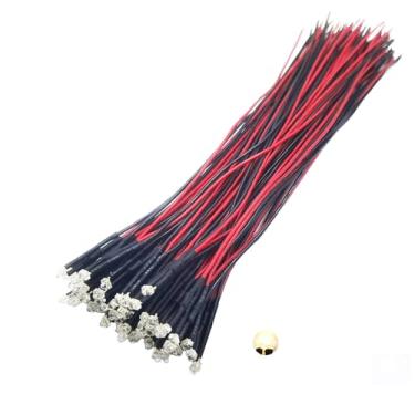 Imagem de Vrabocry 30 peças de luzes LED brancas quentes de 12 volts 1,8 mm com diodos emissores de diodos pré-cabeados 20.1 cm DC 12 V lente clara pequenas lâmpadas LED