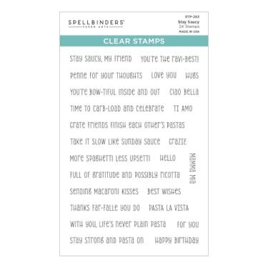 Imagem de Spellbinders STP-263 Conjunto de carimbos Stay Saucy Clear da coleção BUON Appetito
