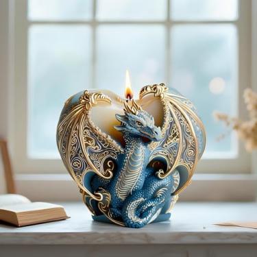 Imagem de Molde de vela de dragão, moldes de silicone de dinossauro animal 3D para fabricação de velas, moldes de fundição de resina epóxi para sabão faça você mesmo e aromaterapia faça você mesmo para