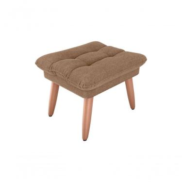 Imagem de Puff Premium Descando Decorativo Sala Nantes Boucle Marrom Matrix