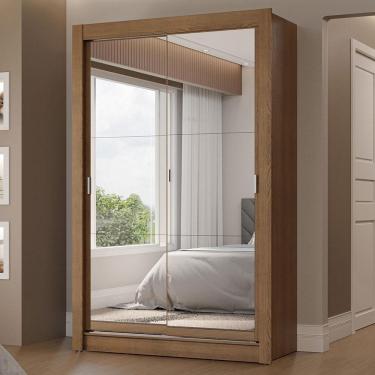 Imagem de Guarda-roupa Solteiro 2 Portas Correr Espelhos 2 Gavetas