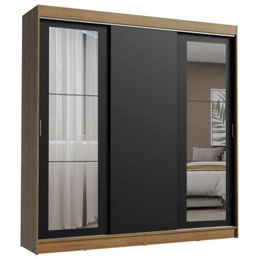Imagem de Guarda Roupa 3 Portas de Correr Espelhos 3 Gavetas Madesa