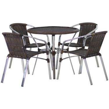 Imagem de Jogo 4 Cadeiras Floripa E Mesa Tramado Trama Original Argila