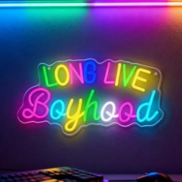 Imagem de Neonawall Neon Signs for Wall Decor Light Up Letters Led Sign Birthday Party Gifts Led Decorative Night Signs Room Decorations Supplies Neon Party Sign for Store Home Dorm Bedroom (Long Live)