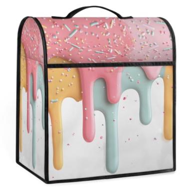 Imagem de Capa de misturador Kitchen Aid, capas contra poeira para batedeira de suporte, acessórios para misturadores de cozinha, capas de liquidificador com alça superior e bolso com zíper para aparelhos