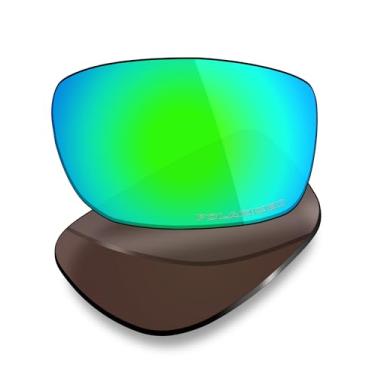 Imagem de Mryok Lentes de reposição polarizadas Plus para óculos de sol Arnette Boxcar AN4224 59 mm, HD Polarized, proteção UV, resistente a impactos e ajuste perfeito - Verde esmeralda