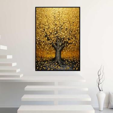 Imagem de Quadros Decorativos com Moldura Minimalista Abstrato Marrom e Bege Sala Quarto Kit Conjunto 2