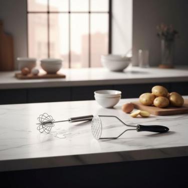 Imagem de Kit Mixer Semi Automático Inox + Amassador De Batatas Manual - Home & 