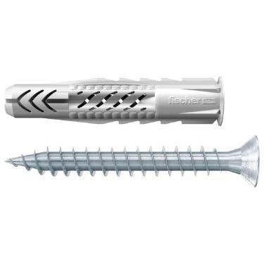 Imagem de Bucha Universal Ux 6x35mm Com Aba E Parafuso Cabeça Chata Com 80 Unidades - 600203 - Fischer