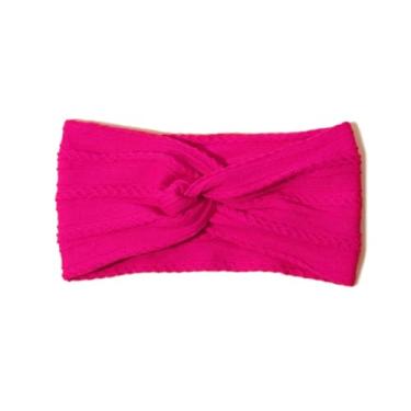 Imagem de Belsen Faixa de cabelo para meninas com nó largo elástico antiderrapante para crianças pequenas acessórios de cabelo de nylon (rosa, tamanho único)