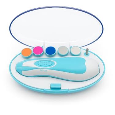 Imagem de Cortador e Lixa Elétrica de Unhas para Bebês e Adultos – 6 Lixas, LED Silencioso, 4 Velocidades, Seguro e Indolor para Recém-Nascidos, Crianças e Toda a Família