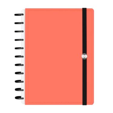 Imagem de Caderno De Disco Iscool Inteligente 140 Folhas Solid Fluor Laranja G+