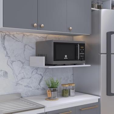 Imagem de Suporte Suspenso Para Micro-ondas Forno 60x40 cm Class L03 Branco - Lyam Decor