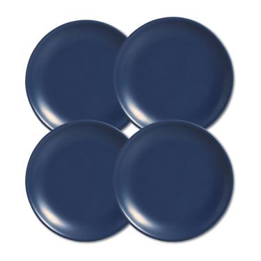 Imagem de Jogo 4 Pratos Sobremesa Coup Navy Azul Cerâmica Alleanza 21cm