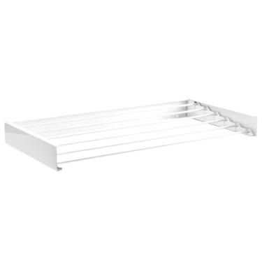 Imagem de Varal Retrátil de Parede Multibarras Compacto Reforçado 80cm Prático Lavanderia (branco)