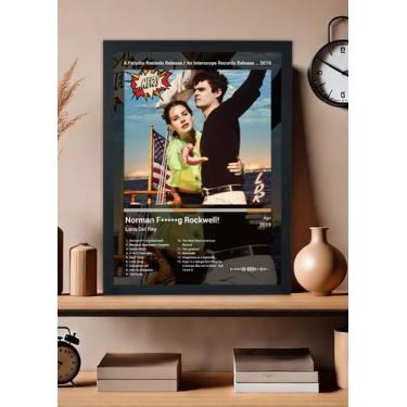 Imagem de Quadro Lana Del Rey Norman Fucking Rockw. (Dark) Com Vidro Tamanho:21c