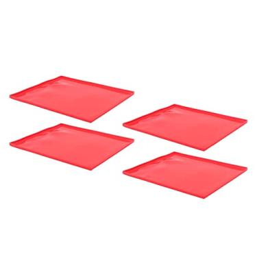 Imagem de ZAWELIYO Molde de Cozimento Flexível de Silicone Evita Esteira de Bolo de Rolo de Vara para Desidratador Com Borda Elevada para Biscoitos, Bandeja de Desidratador Antiaderente para Rolos de Frutas,