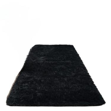 Imagem de Tapete Peludo 2,00 x 0,60 MT Quarto, Sala e Corredor (Preto)