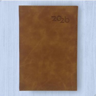 Imagem de Agenda 2026 A5 Diária Anual Executiva Universitária Camurça Adequado para trabalho e estudo(Bege)
