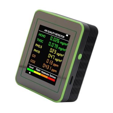 Imagem de KIMISS Detector Portátil de Qualidade do Ar CO2 TVOC HCHO PM2.5 PM10 - Display LCD Digital - Testador de Ar Recarregável, Compacto e Em Tempo Real (#11)