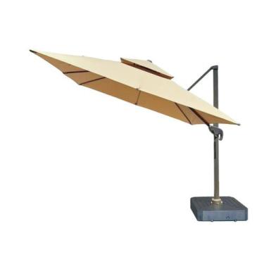 Imagem de Ombrelone Cloud 3x3m com Base - Solar Garden, Bege