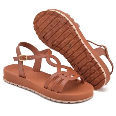 Imagem de Sandalia Papete Meg Feminina, Leve e macia, 34 ao 40 (Caramelo, BR, Adulto, Faixa Numérico, 35, 36)