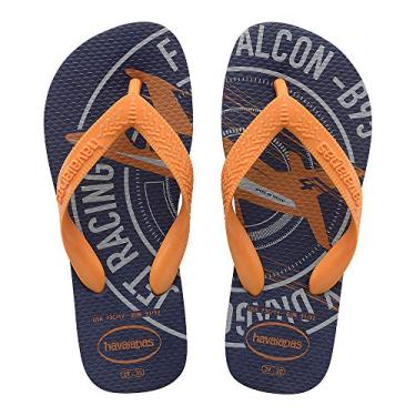 Imagem de Chinelo, Havaianas, Kids Athletic, Meninos, Marinho/Laranja Vibrante, 29/30
