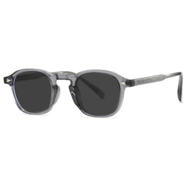 Imagem de JRLLFD Óculos de sol ovais de armação pequena da moda para homens e mulheres, cinza, anti Uv400 (2)