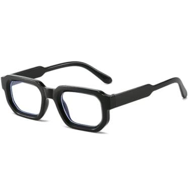 Imagem de JRLLFD Óculos de sol de armação pequena de luxo para mulheres e homens, para dirigir ao ar livre, verão, UV400 (preto transparente)